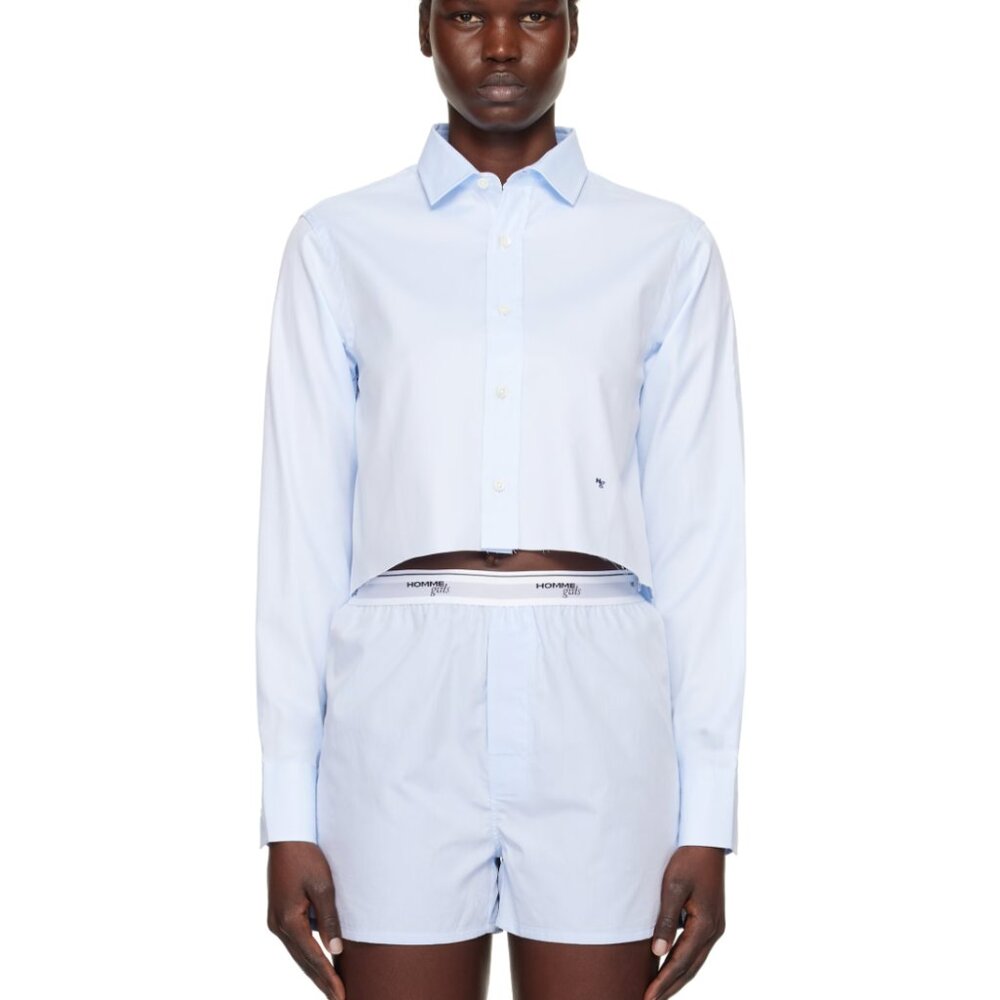 HommeGirls cropped button down - small